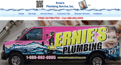 Desktop Screenshot of erniesplumbing.com